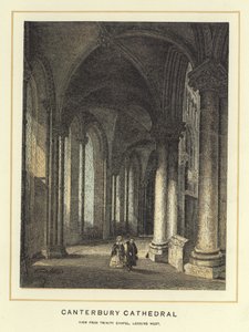 Canterbury Cathedral, utsikt fra Trinity Chapel, vestover av English School