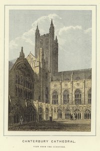 Canterbury Cathedral, utsikt fra klosteret av English School