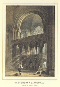 Canterbury Cathedral, utsikt over St Anselms Chapel av English School