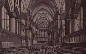 Canterbury: The Choir, Canterbury Cathedral (litho) av English School
