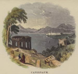 Kapernaum (farget gravering) av English School