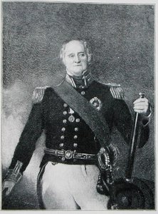 Kaptein Thomas Masterman Hardy (1769-1839) (gravering) av English School