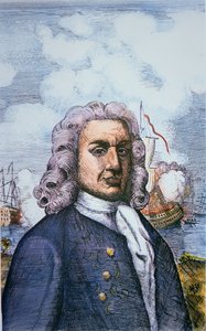 Kaptein William Kidd (farge litho) av English School