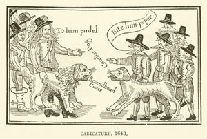 Karikatur, 1643 av English School