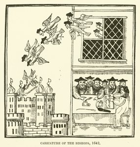 Karikatur av biskopene, 1642 av English School