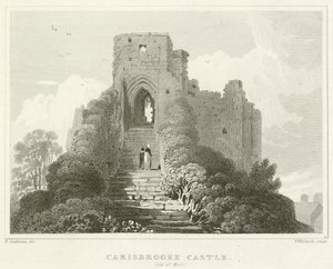 Carisbrooke Castle, Isle of Wight (gravering) av English School