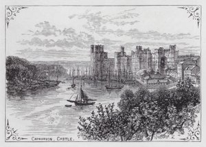 Carnarvon Castle (gravering) av English School