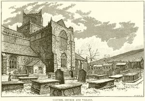 Cartmel kirke og landsby av English School