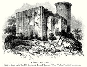 Falaise-slottet (gravering) av English School