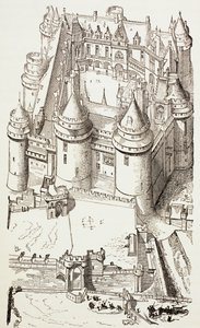 Castle of Pierrefonds, Frankrike, ca. 1880 av English School