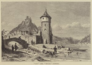 "Cat" og "Mouse" Towers (gravering) av English School
