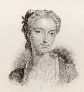 Catherine "Kitty" Clive, født Raftor, fra puben Crabb's Historical Dictionary. 1825. av English School
