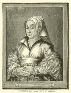 Catherine von Bora, kone til Luther (gravering) av English School
