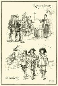 Kavaliere und Rundköpfe von English School