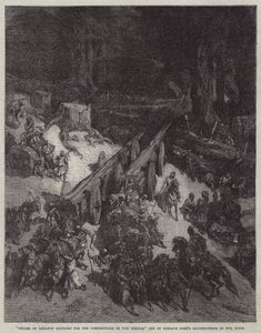 "Libanonsedrer bestemt for bygging av tempelet," En av Gustave Dores illustrasjoner av Bibelen (gravering) av English School