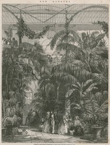 Sentrum av Great Palm House ved Royal Botanic Gardens of Kew av English School