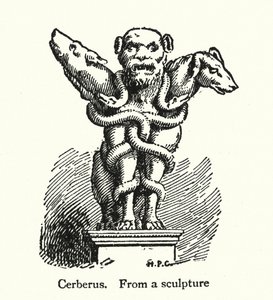 Cerberus (litho) av English School