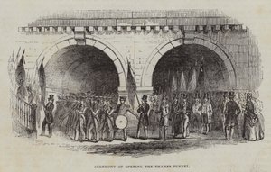 Seremoni for åpning av Thames Tunnel, 1843 av English School