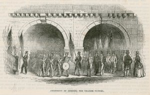 Seremoni for åpningen av Thames Tunnel av English School