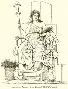 Ceres (eller Demeter, fra Pompeii veggmaleri) av English School