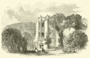 Cerne Abbey (gravering) av English School