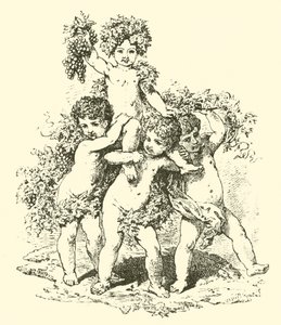 Champagne, allegoriske figurer (gravering) av English School