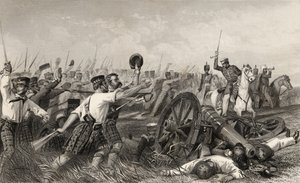 Anklagen for Highlanders før Cawnpore under general Havelock, fra 