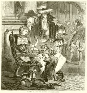 Charles II og hertuginnen av Portsmouth av English School