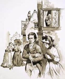 Charles Lamb og søsteren hans ble drevet fra ett losjisted til et annet av lokalt sladder av English School