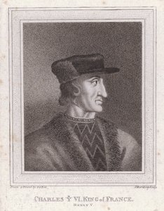 Charles VI, konge av Frankrike (gravering) av English School