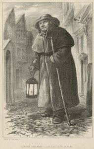 Charlie en London Watchman på 1700-tallet av English School