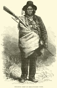 Cheyenne Chief i semi-sivilisert kjole av English School