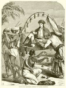 Cheyte Sing gjengir Homage til Warren Hastings av English School