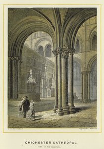 Chichester Cathedral, utsikt i prestegården av English School