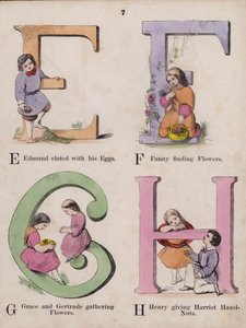 Kinderalphabet (farbige Gravur)
