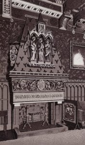 Skorsteinsstykke, Cardiff Castle (litho) av English School