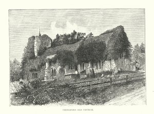 Chingford gamle kirke (gravering) av English School