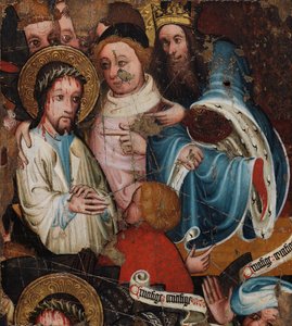 Kristus før Pilatus, ca. 1400-25 (tempera og bladgull på panel)