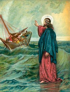 Kristus går på havet av English School