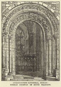 Christchurch Cathedral, Dublin, Norman Doorway of South Transept av English School