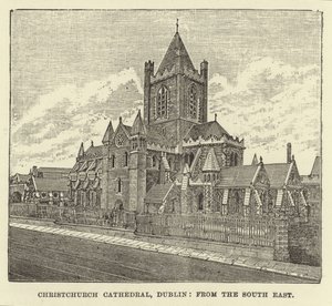 Christchurch Cathedral, Dublin, fra sørøst av English School