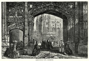Christchurch Gate, Canterbury (gravering) av English School