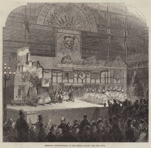 Juleunderholdning på Crystal Palace (gravering) av English School