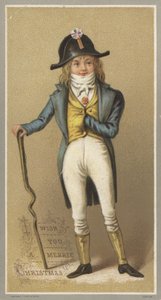 Julekort (kromolitho) av English School