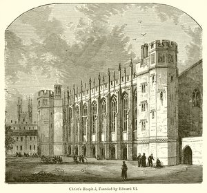 Christs Hospital, grunnlagt av Edward VI av English School