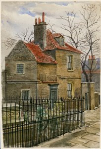 Church Cottage, Church Passage, St Marys Churchyard, Islington (wc på papir) av English School