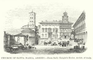 Santa Maria-kirken, Arezzo (gravering) av English School