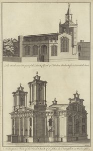 Church of St Andrew Undershaft i Leadenhall Street og Church of St John the Evangelist i Westminster, London