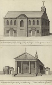 Church of St George, Queen Square, nær Holborn og Church of St Paul, Covent Garden