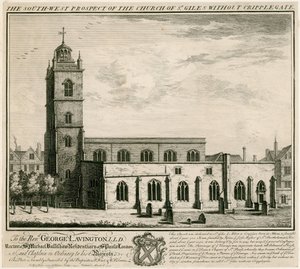 Church of St Giles Without Cripplegate, London av English School